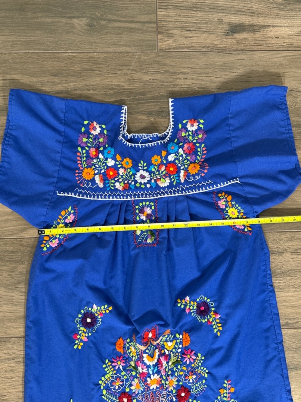Vintage Women's Floral Embroidered Midi Dress Hippie Boho Style Festival Small - Picture 3 of 15